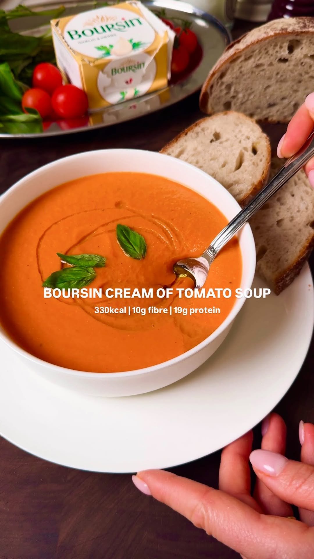 emthenutritionist 게시물 이미지: HIGH FIBRE CREAM OF BOURSIN TOMATO SOUP 🍅 

AD...