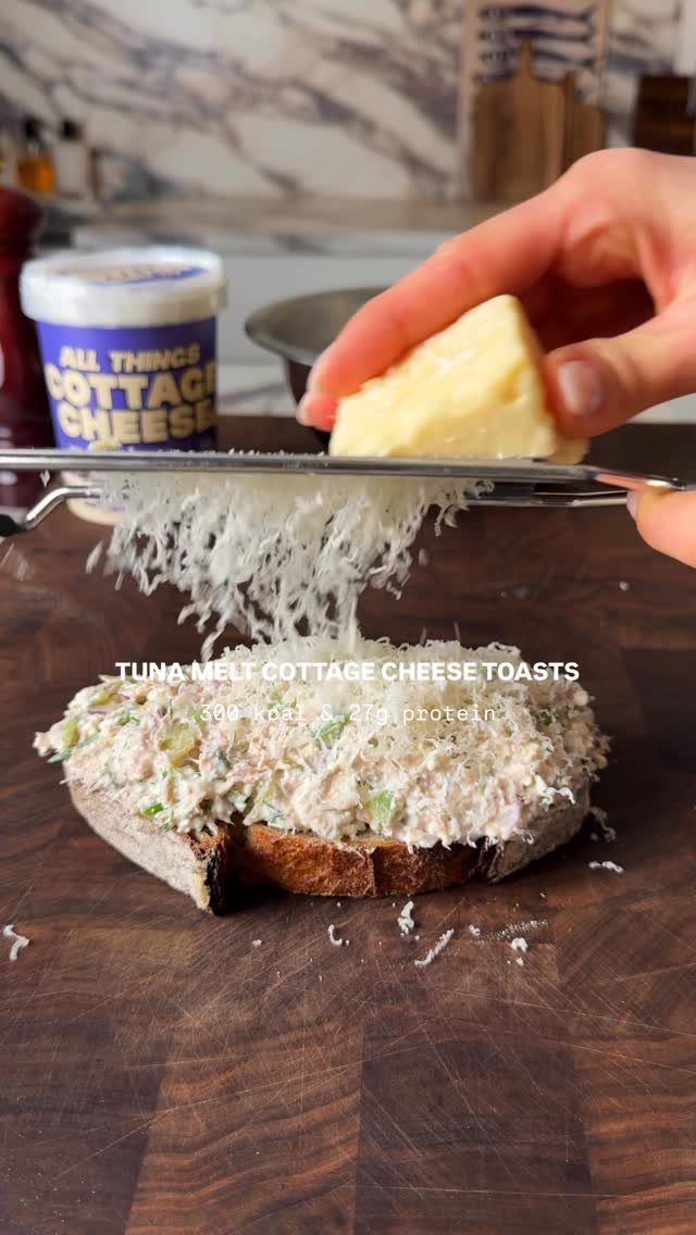 emthenutritionist 게시물 이미지: Tuna Melt Cottage Cheese Toast

AD I...