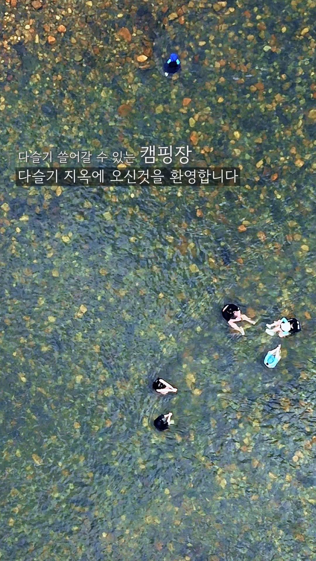 endor._.camping 게시물 이미지: 다슬가즘을 느낄 수 있는 캠핑장🐚

물놀이, 캠핑하러 왔다가
이번년도 잡을 다슬기...
