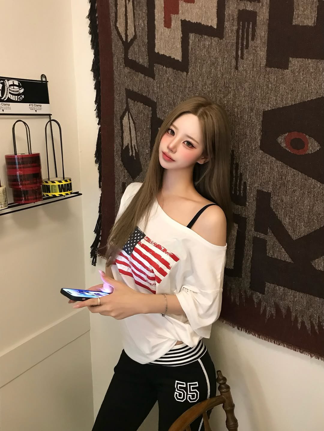 Photo shared by SUJIN ♥ on August 11, 2025 tagging @jiyu.t, and @smz_yeon. May be an image of 1 person, hair, phone, top and text.