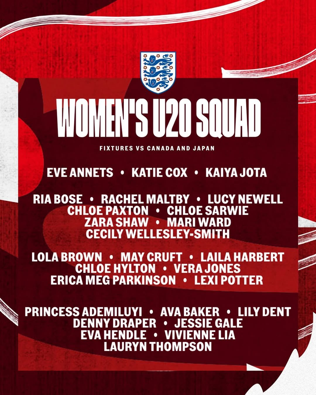 england 게시물 이미지: Ready to begin their #U20WWC preparation...