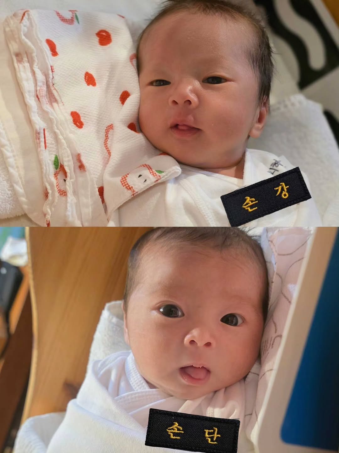 Photo shared by 손강&손단 (SonKang&SonDan) on November 16, 2025 tagging @enjoycouple. May be an image of ‎baby, diaper and ‎text that says '‎آت এল 강‎'‎‎.