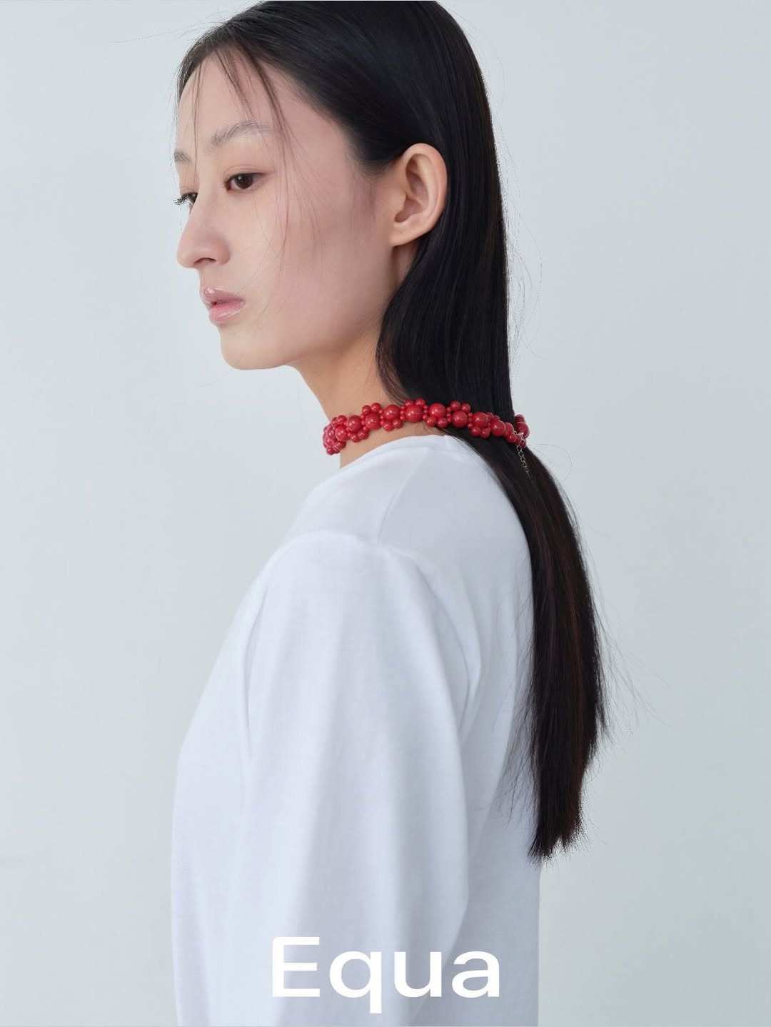 Photo shared by Equa 에쿠아 on March 18, 2026 tagging @equa.kr. May be an image of one or more people, braids, necklace and text that says 'Equa'.