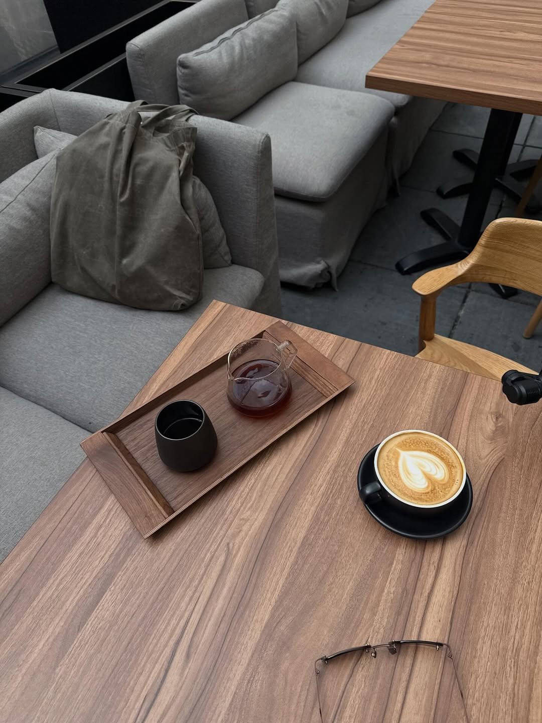 Photo by eric park on February 15, 2026. May be an image of coffee, coffee cup, table, dining table, desk, cornflower and text.