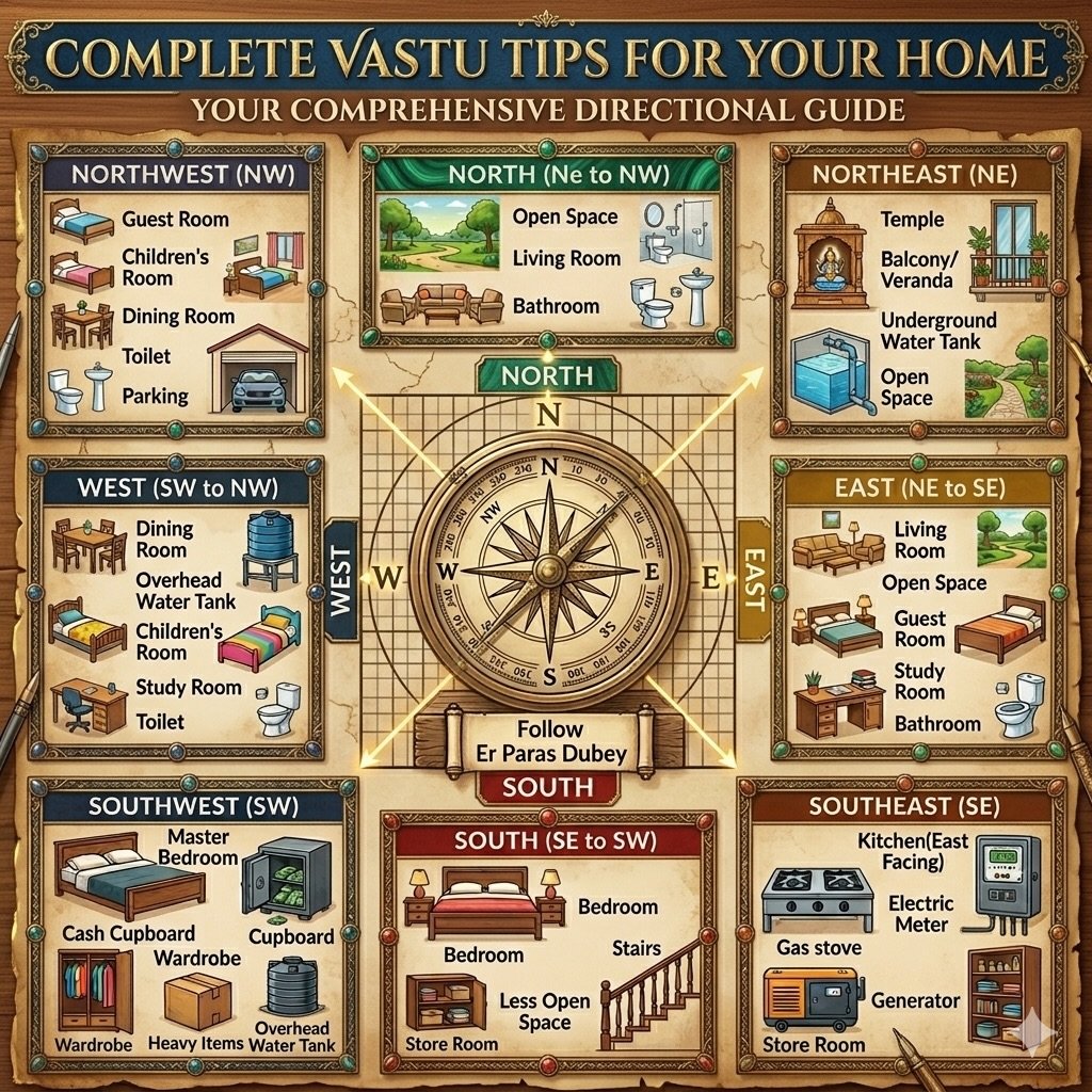 erparasdubey 게시물 이미지: Complete Vastu Guide for your Home 🧭❤️

Follow...