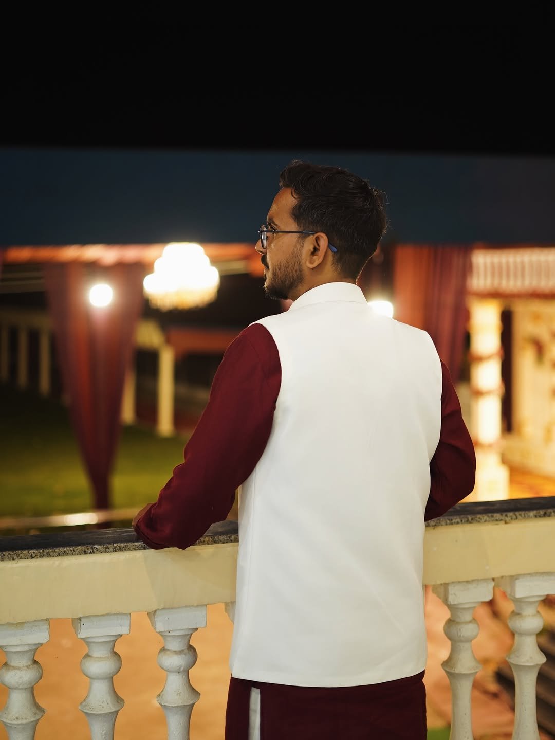 Photo shared by Er. Paras Dubey on March 31, 2026 tagging @dubey_ji_47. May be an image of one or more people, beard, dinner jacket, blazer and text.