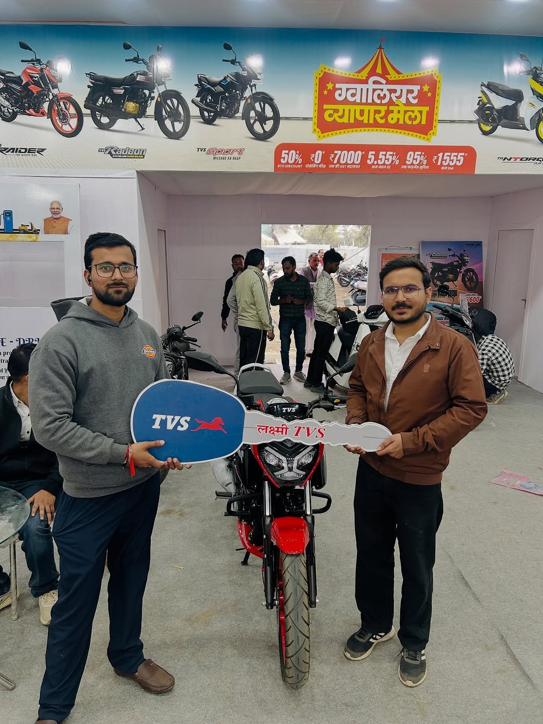 Photo by Er. Paras Dubey on January 25, 2026. May be an image of standing, motorcycle, scooter, helmet, generator and text.