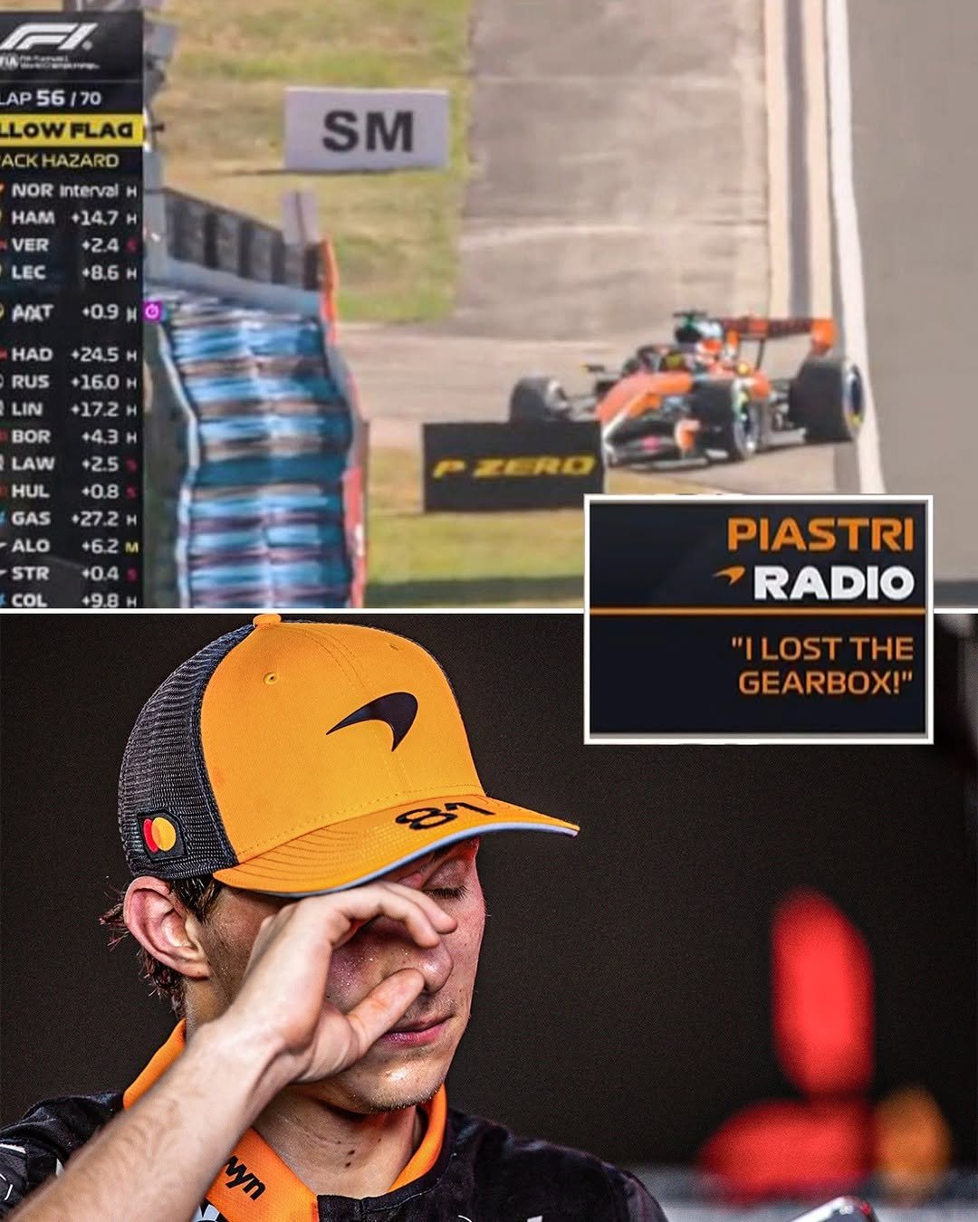 espnf1 게시물 이미지: Oscar Piastri is OUT of the race with a...
