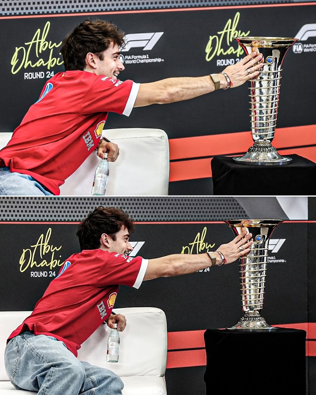 Photo shared by ESPN F1 on December 04, 2025 tagging @espn. May be an image of tennis, tambourine, racket and text that says 'りたゃん Dhabi ROUND24 24 24 - FAFormual ิ FIA PAFO woneo りななち ROUND? 運 Dhabip Abu ROUND 24 nAo ntow 24 maal Phampanshe የወው'.