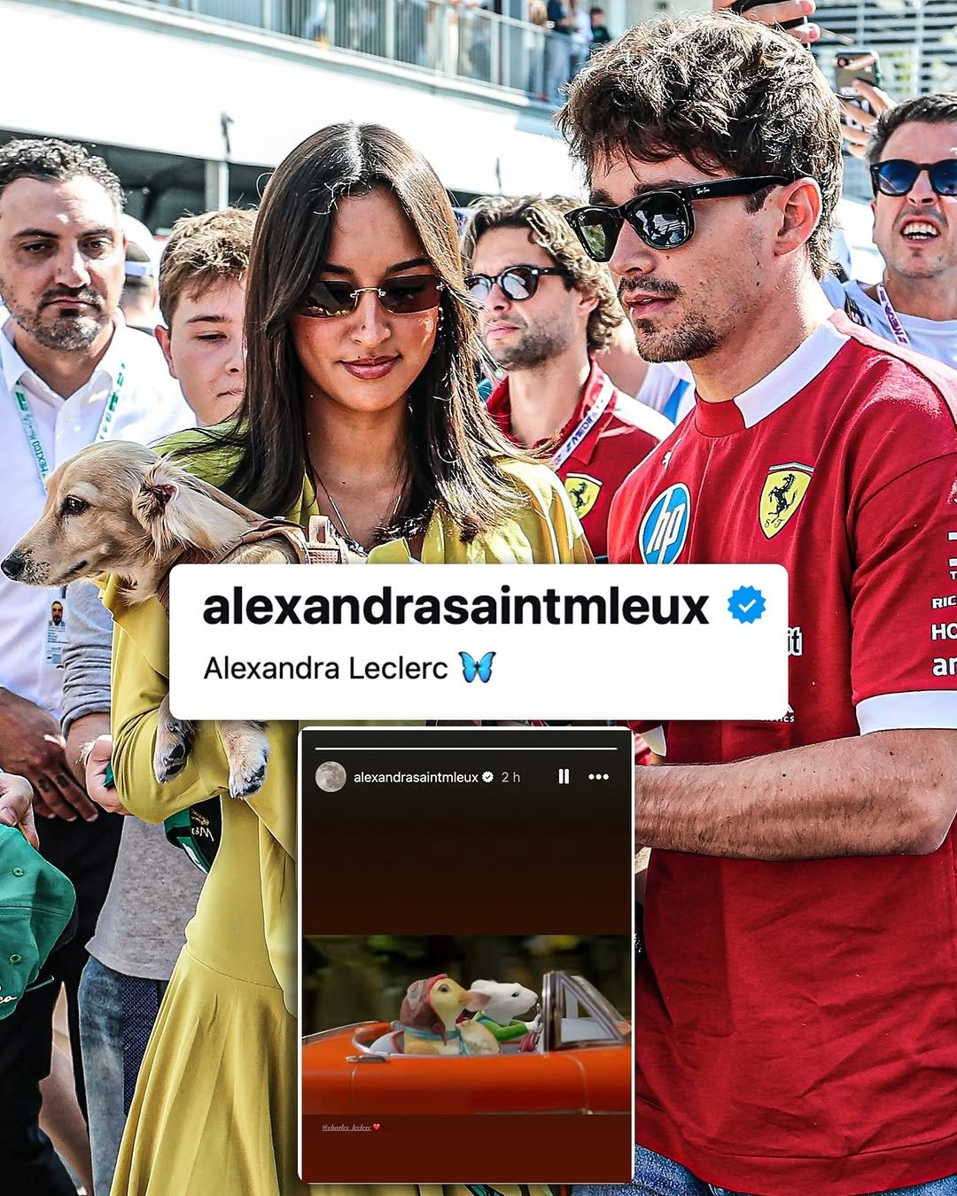 Photo shared by ESPN F1 on March 01, 2026 tagging @espnw. May be a Twitter screenshot of phone and text that says 'alexandrasaintmleux Alexandra Leclerc W RIC it Ho ai alexandrasaintmleux 时 …'.