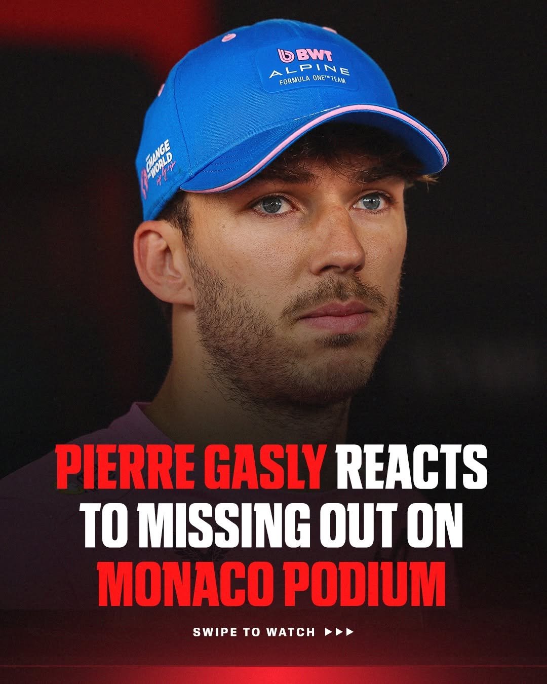 espnf1 게시물 이미지: Heartbreak for Pierre Gasly in Monaco 😔 (via @f1)