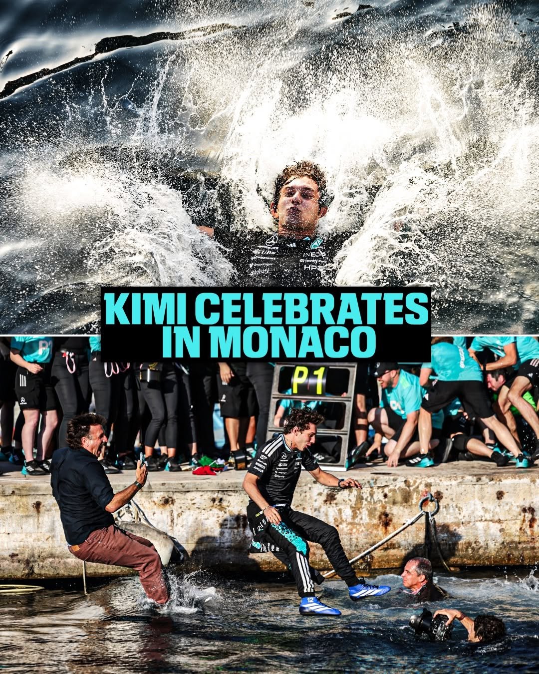 espnf1 게시물 이미지: The only way to celebrate your first win in Monaco 💦