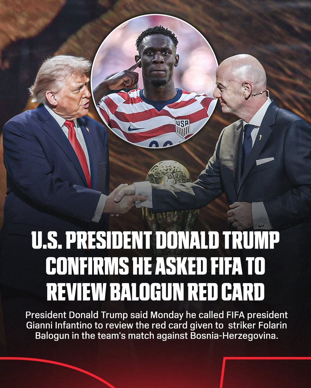 espnuk 게시물 이미지: Donald Trump says he called FIFA president...