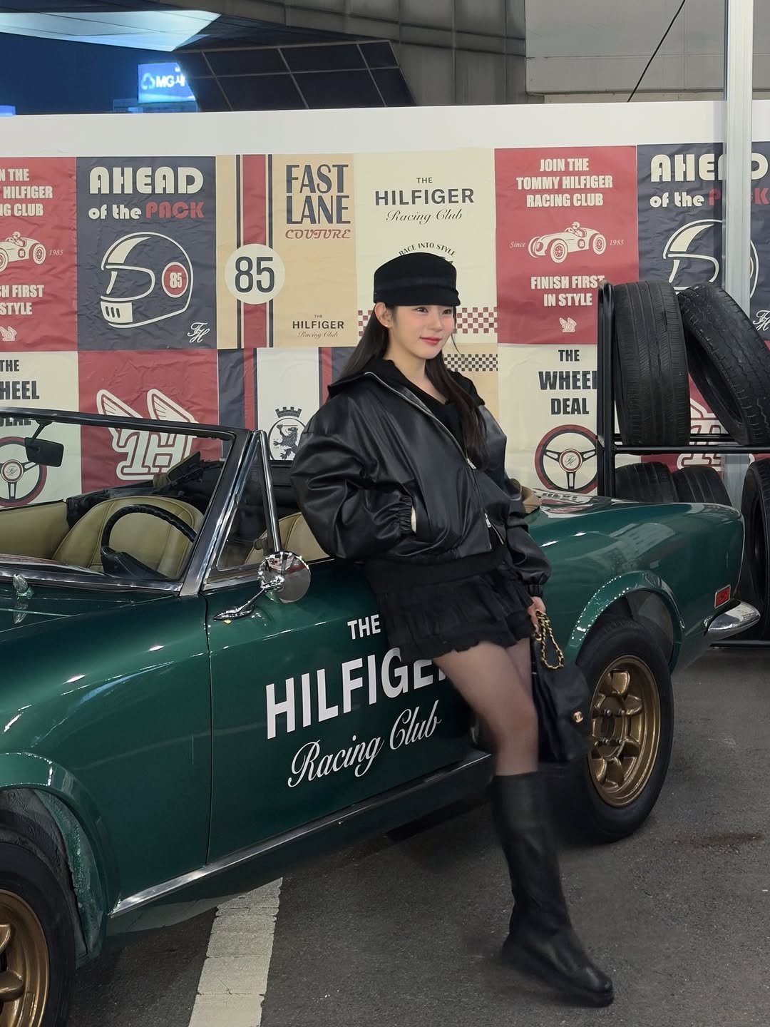 Photo shared by 박에스더 ( ᴱˢᵀᴴᴱᴿ ᴾᴬᴿᴷ ) on November 01, 2025 tagging @tommyhilfiger, @yupimp, and @y2k_entertainment_22c. May be an image of ‎car, beret and ‎text that says '‎THE HILFIGER CLUB AHEAD of the PACK FAST LANE COUTURE JOIN THE TOMMY HILFIGER RACING CLUB HILFIGER Rercing Gilrrto FIRST STYLE AHE of the MEFINTONeVLE 85 Skse Stw 1553 1555 HILFIGER ช่อขวาว FINISH FIRST STYLE HE HEEL 공 শুষ্তি حب THE WHEED DEAL THE HILFIGE Glub Racing‎'‎‎.
