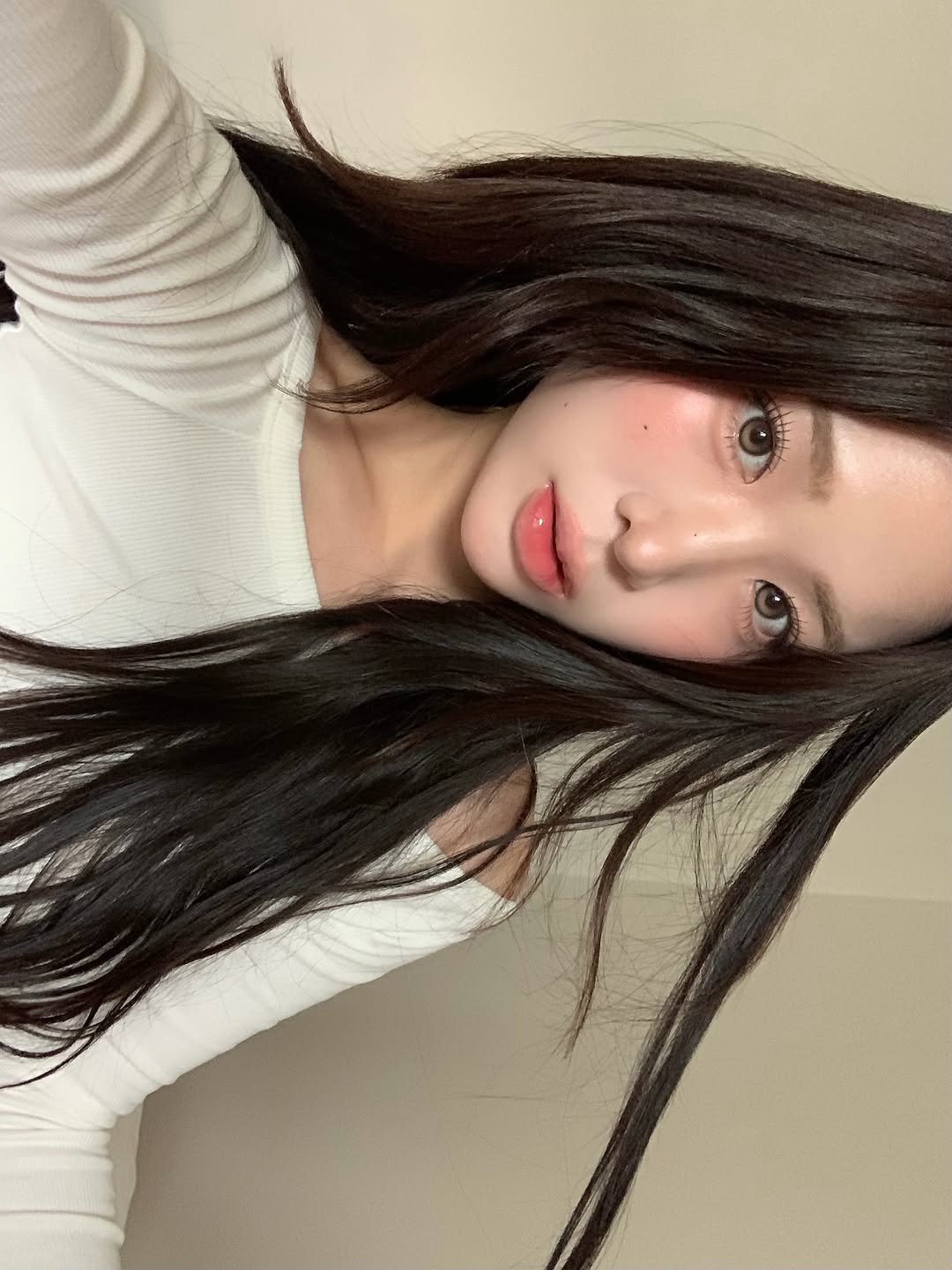 Photo shared by Eunji Hong on December 01, 2025 tagging @tocobo_official. May be a selfie of one or more people, hair and text.