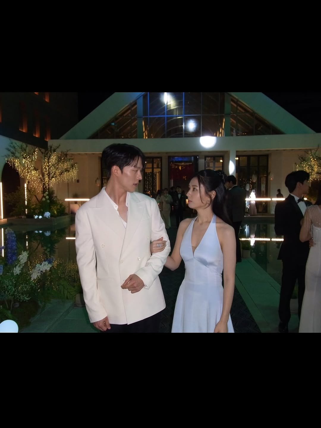 Photo by 안은진 on November 10, 2025. May be an image of one or more people, blazer, dinner jacket, dress and text.