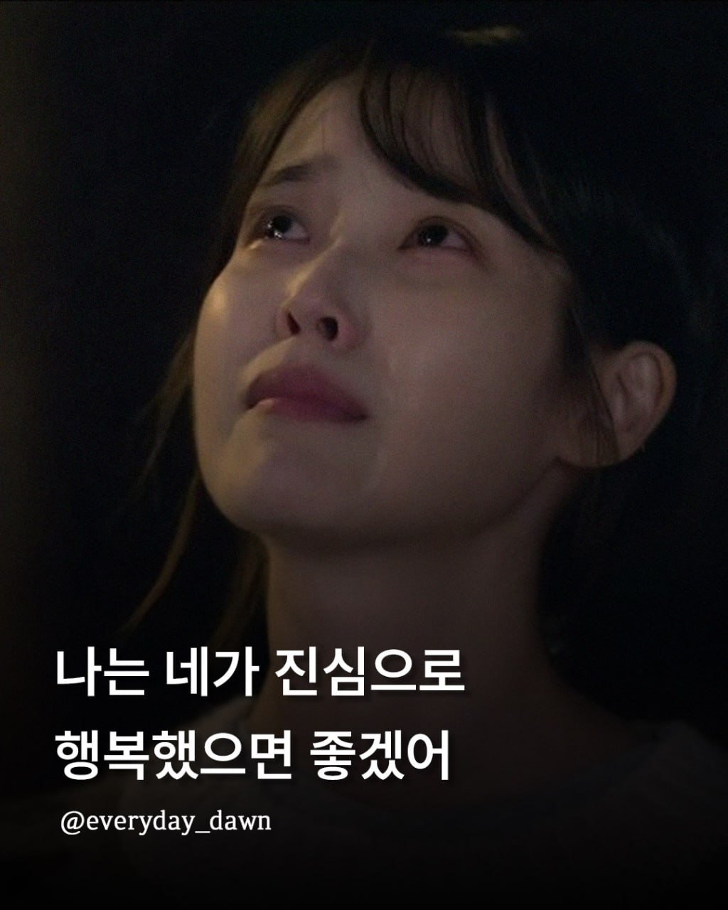 Photo by 신우 on February 12, 2026. May be an image of one or more people and text that says '나는 네가 진심으로 행복했으면 좋겠어 @everyday_dawn y'.