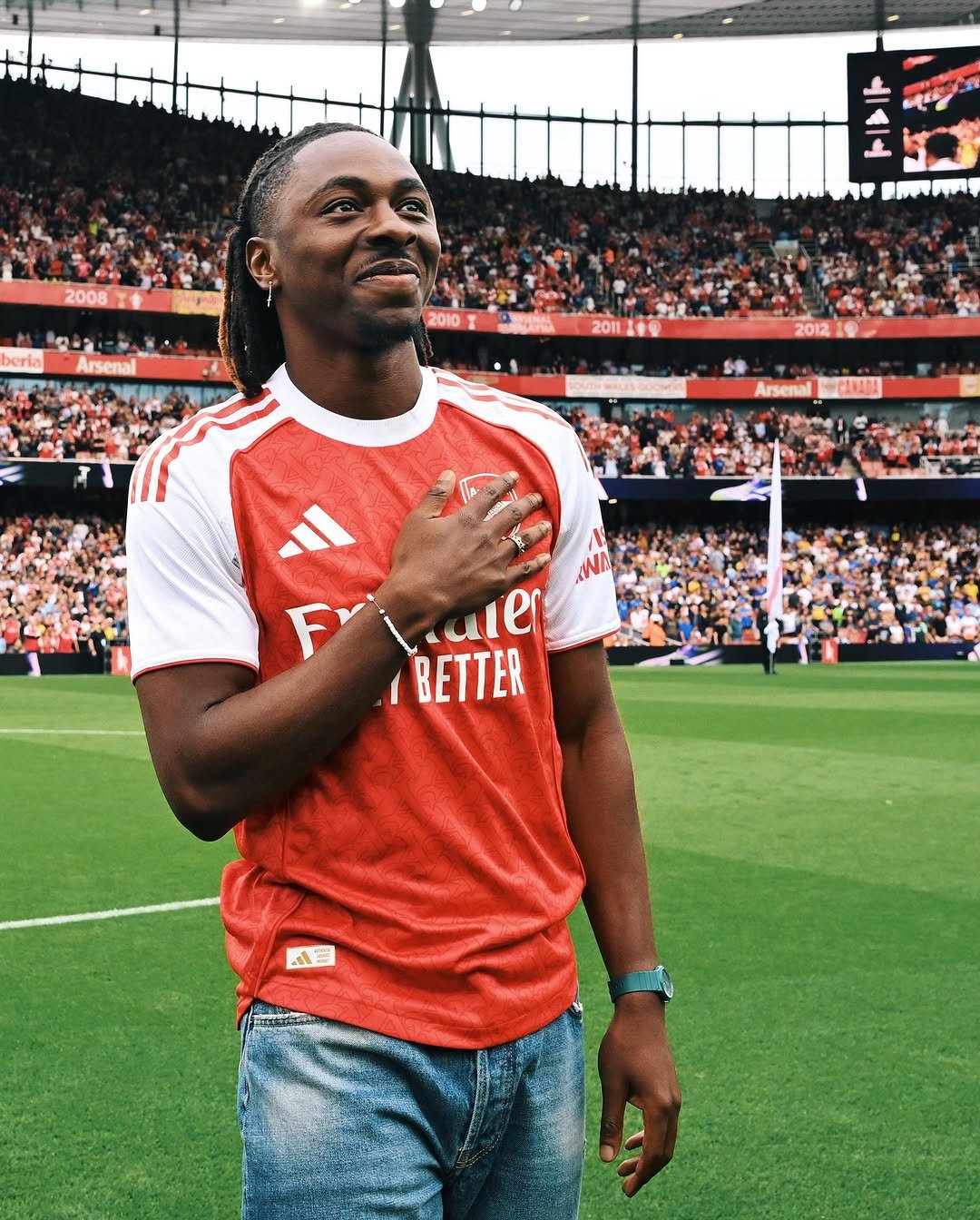 Photo shared by Ebere Eze on August 23, 2025 tagging @arsenal.