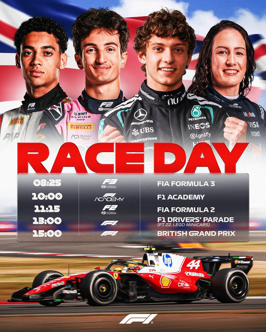 f1 게시물 이미지: Set for a special Silverstone Sunday 😍 Here's...