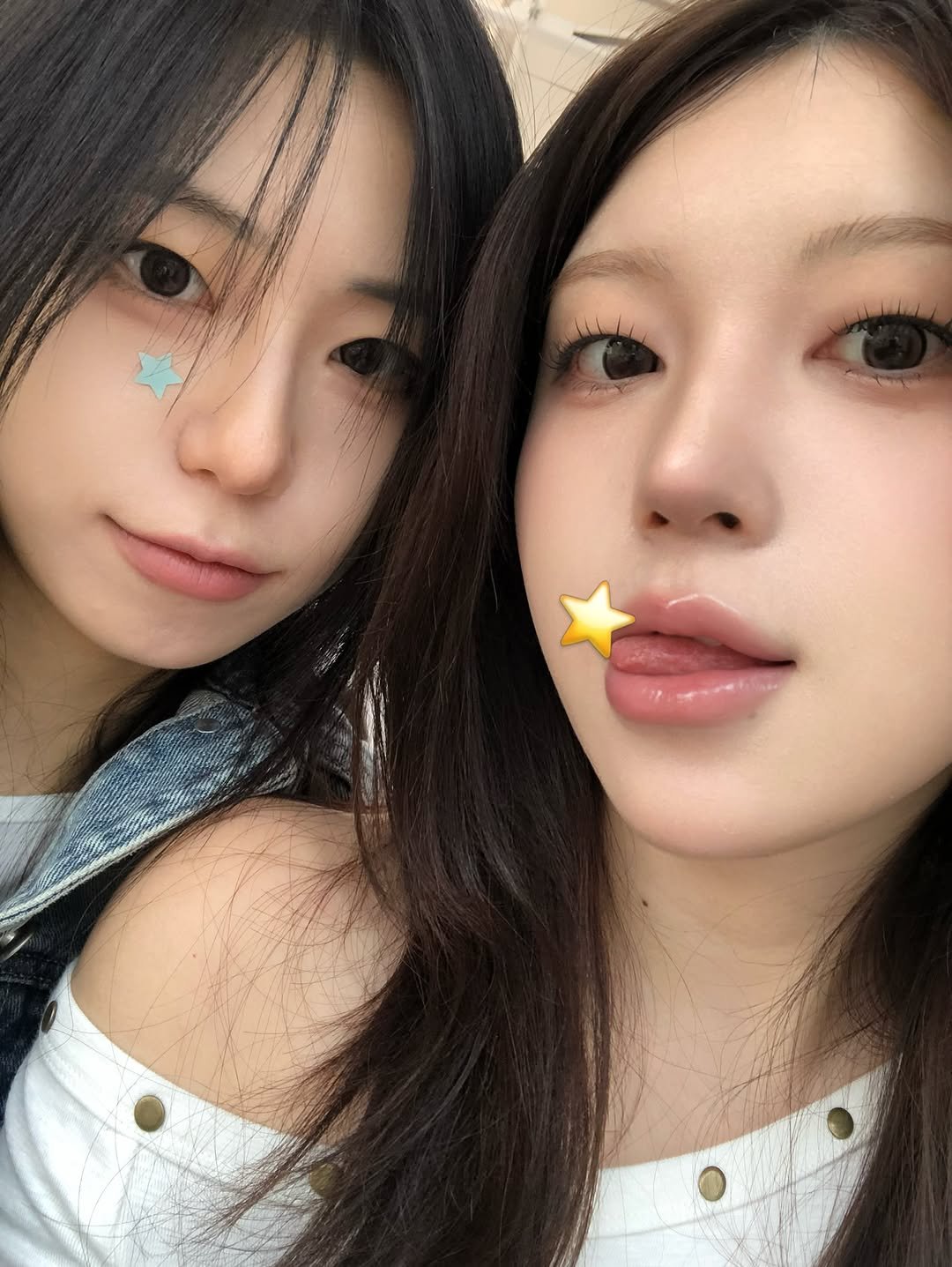 Photo shared by 동화 on March 12, 2026 tagging @hu.seoq. May be a selfie of one or more people, hair and text.