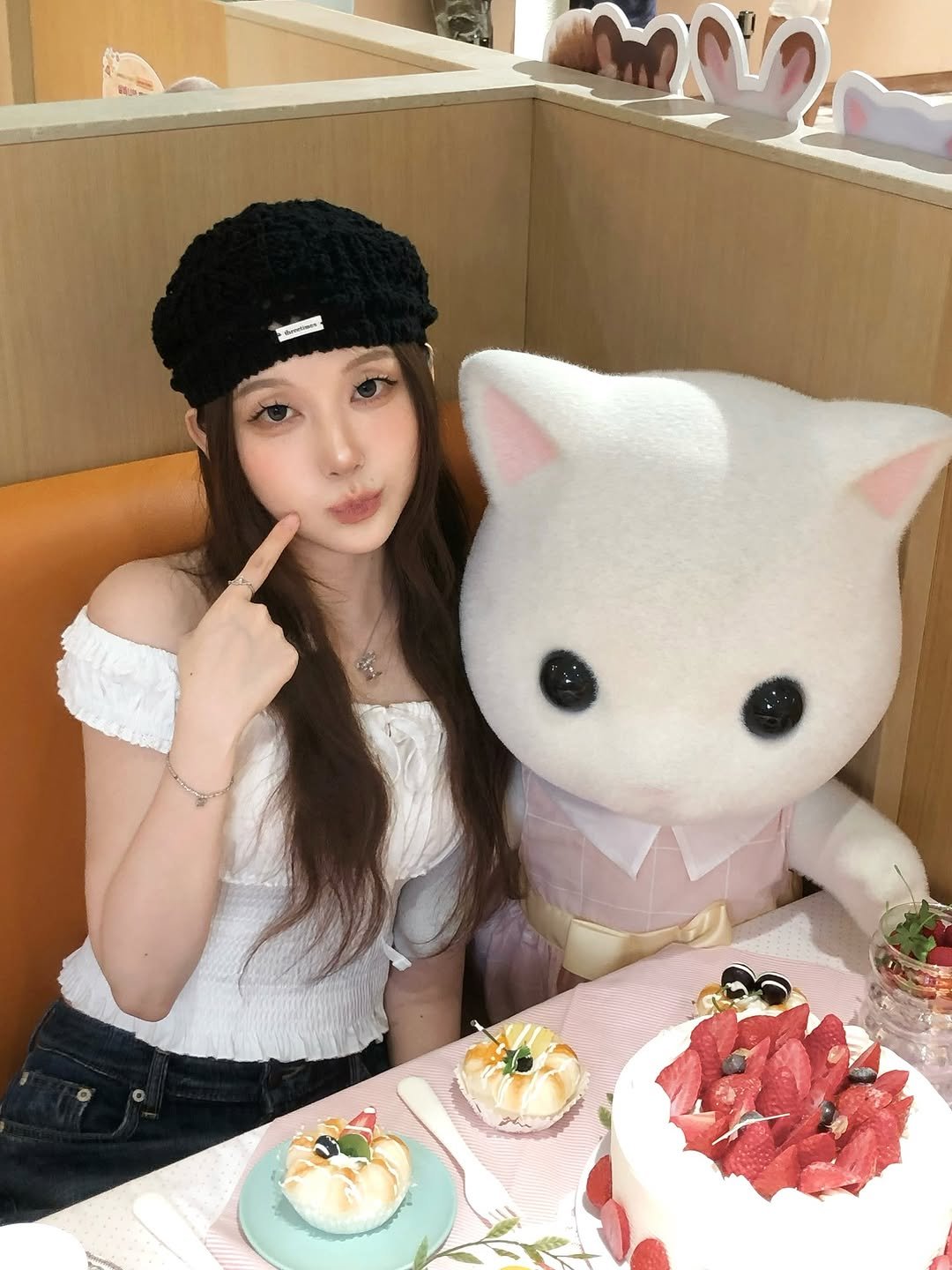 Photo by 동화 on August 07, 2025. May be an image of 1 person, dessert and text.