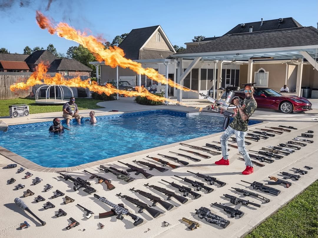 Photo shared by fake magazine 페이크 매거진 on February 19, 2026 tagging @gabrielegalimbertiphoto. May be a video game screenshot of blower, pool and text.