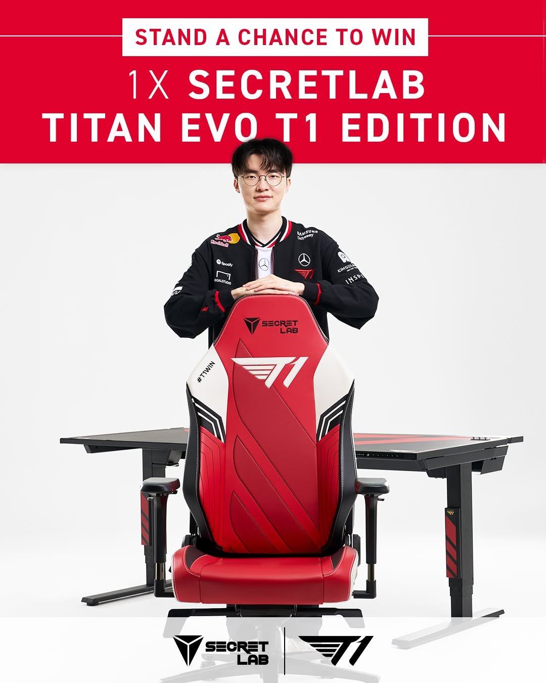 faker 게시물 이미지: 이번 연말, Faker가 선택한 시크릿랩 TITAN Evo T1 Edition의...