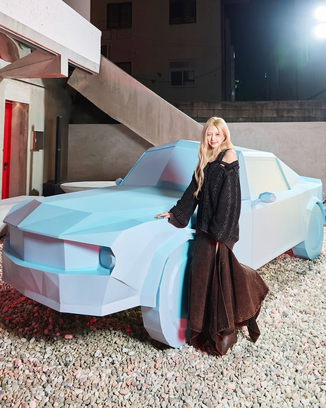 Photo shared by 가을 GAEUL on October 30, 2025 tagging @hm, and @glennmartens.