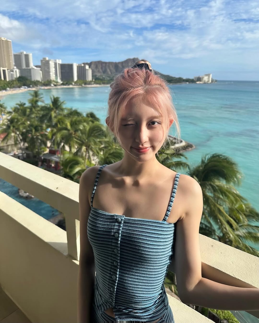 Photo by 가을 GAEUL on January 03, 2026. May be an image of one or more people, hair, beach and text.