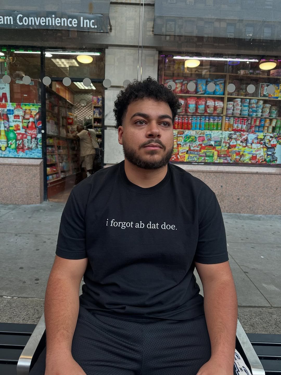 Photo by zeiad on July 29, 2025. May be an image of 1 person, standing, cash machine and text that says 'm Convenience Inc. mAT i forgot forgotabdatdoe. ab dat doe.'.