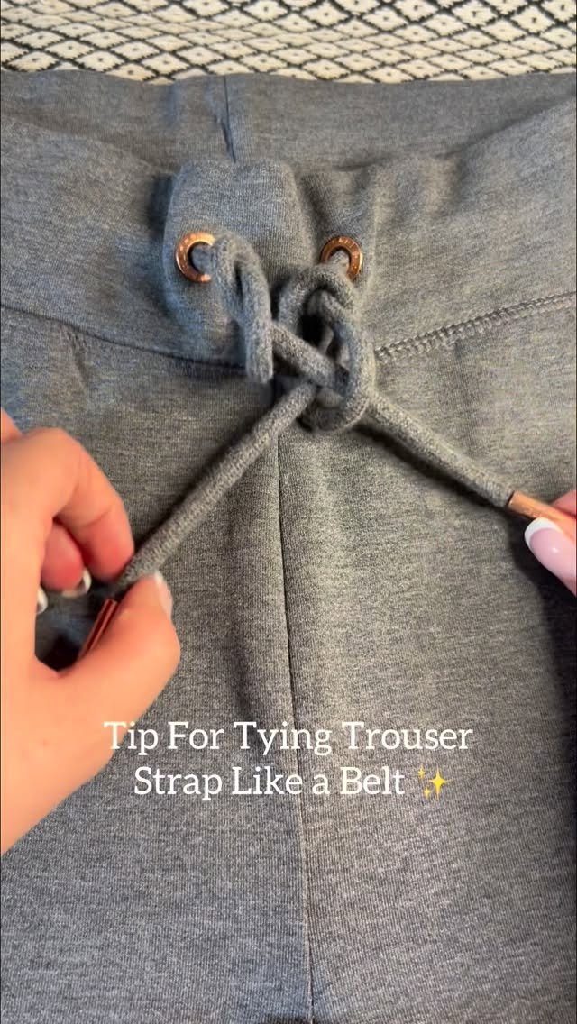 fashion.selection 게시물 이미지: A stylish method to tie your pants strap like a belt 🙌
