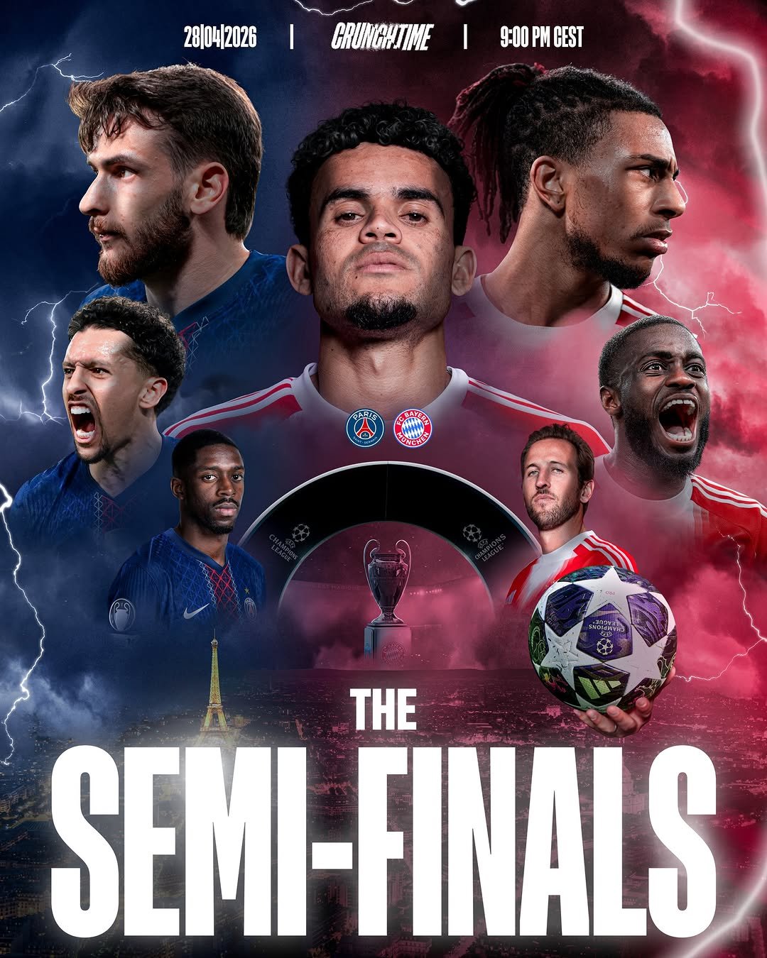 Photo by FC Bayern on April 27, 2026. May be an image of soccer, football, poster and text.