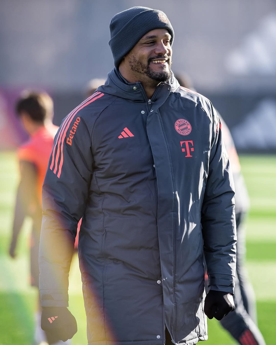 Photo shared by FC Bayern on November 06, 2025 tagging @vincentkompany. May be an image of football, soccer, sportswear, stadium and text.