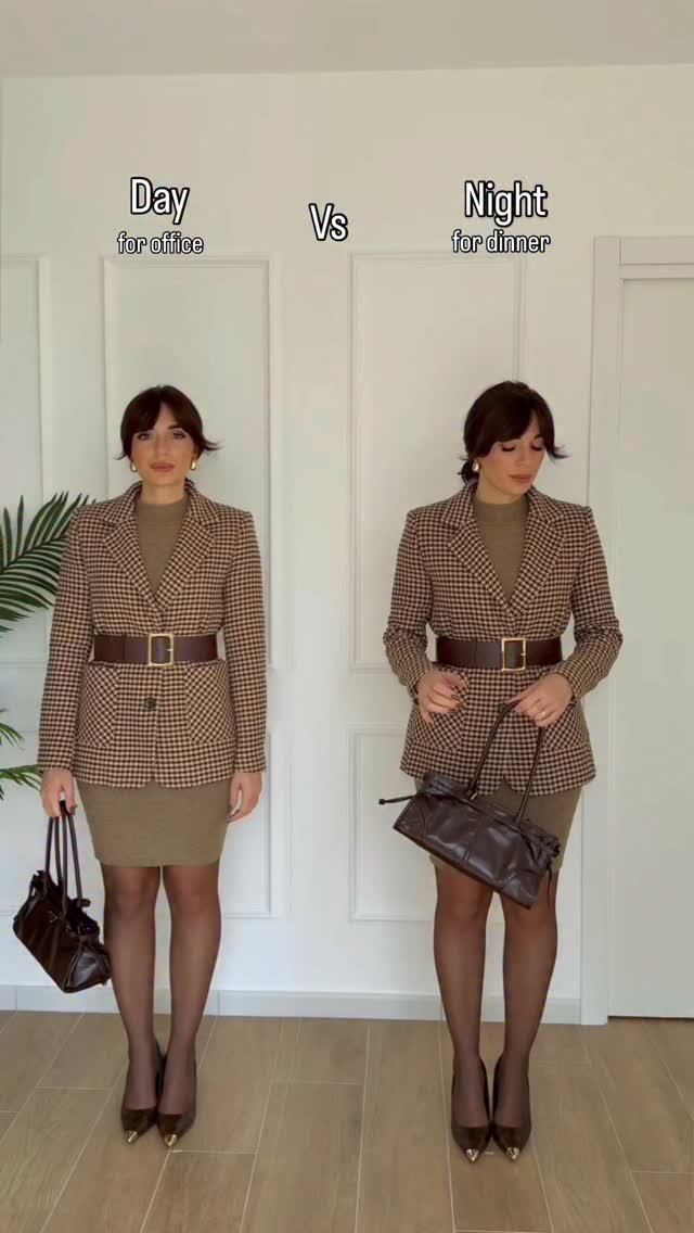 fede_rica_14 게시물 이미지: Day for office Vs Night for dinner 🤯✨save this...