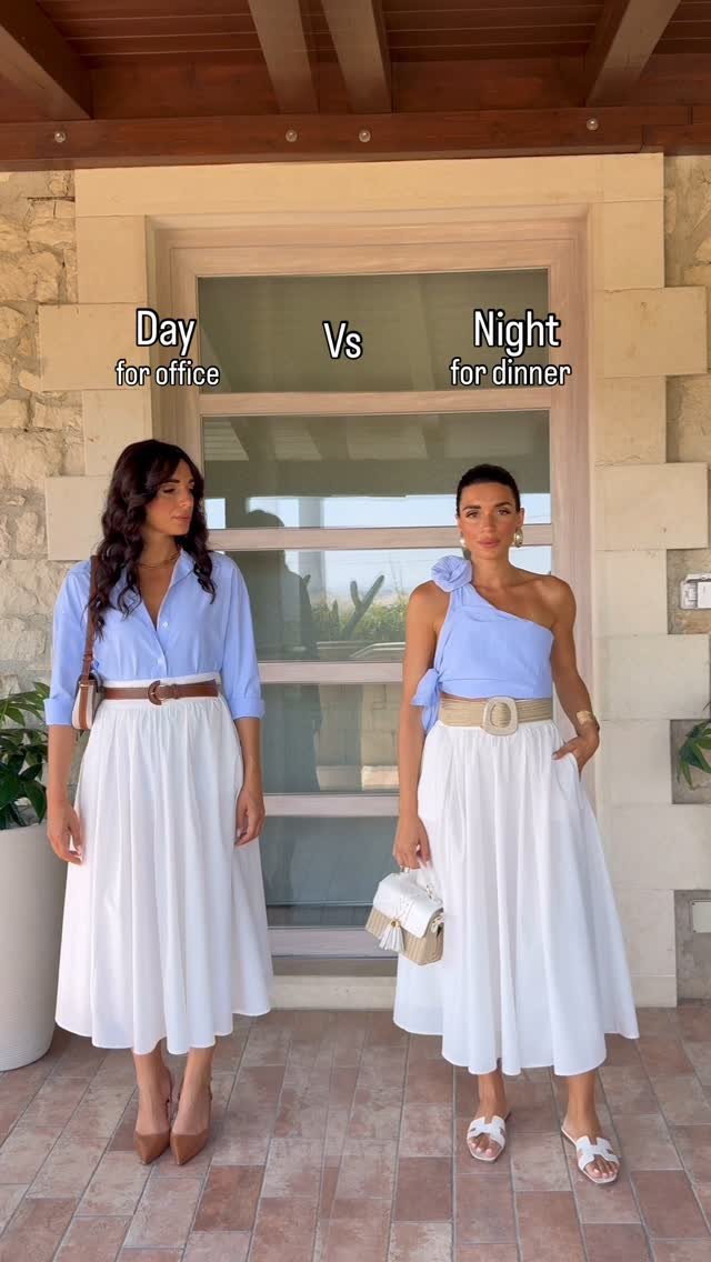 fede_rica_14 게시물 이미지: Day for office Vs Night for dinner 🤯✨save this...