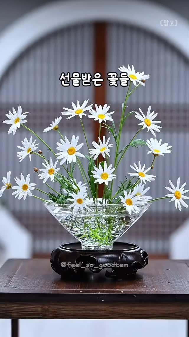 feel_so_goodtem 게시물 이미지: 댓글에 화병 남겨주세요
툭툭 꽂아도 화보처럼 변합니다
선물받은 꽃들 휘지않도록 모양...