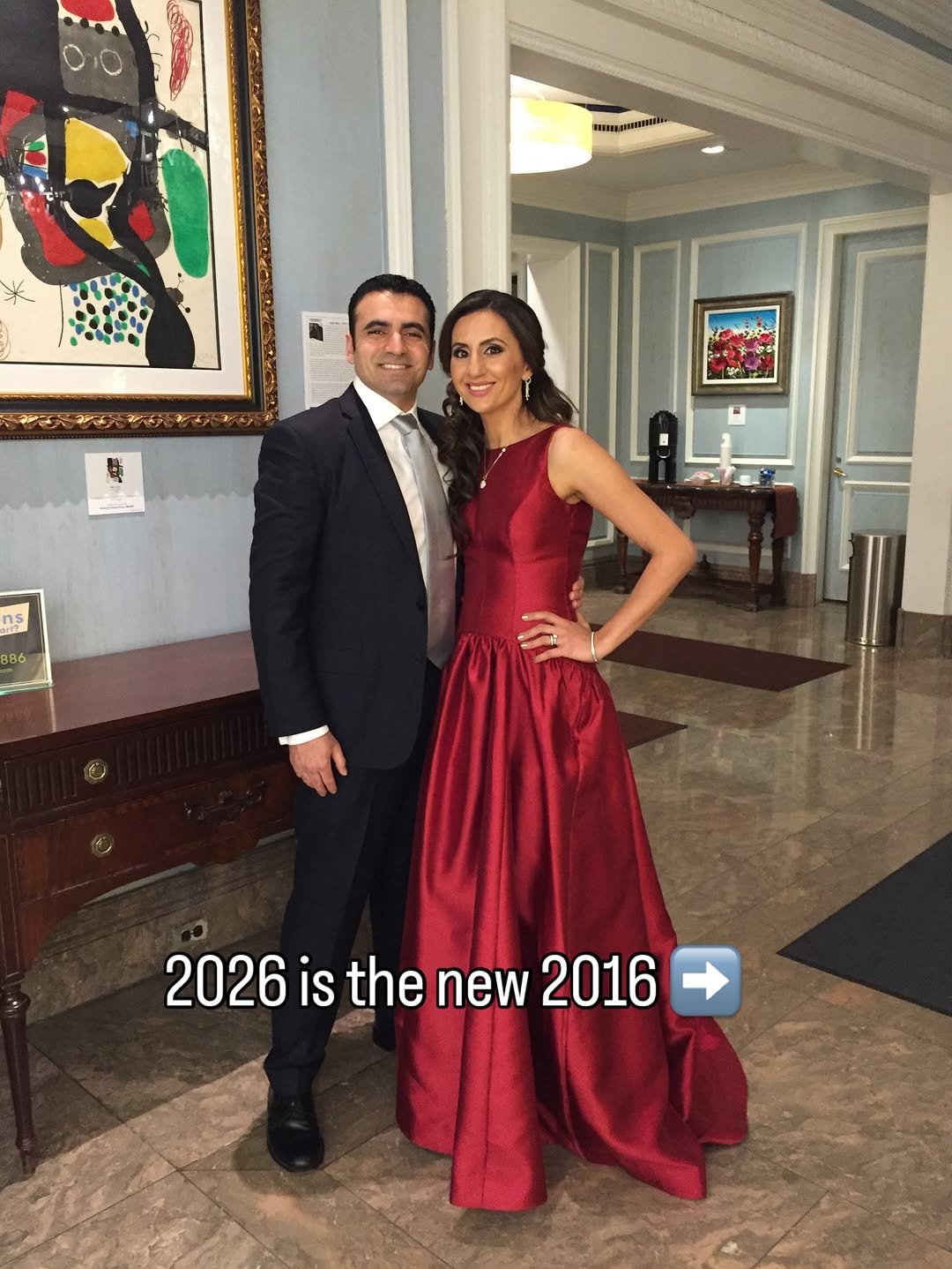 Photo by Yumna | Feel Good Foodie on January 14, 2026. May be an image of dress, dinner jacket, gown and text that says 'ns 886 2026isthenew2016 2026 is the new 2016'.