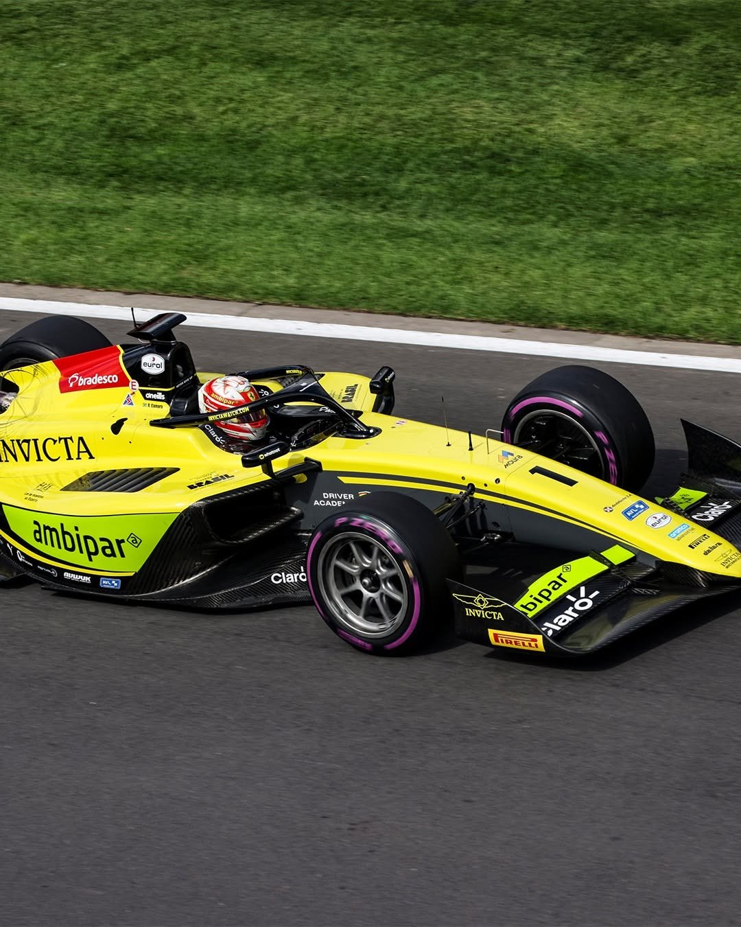 Photo shared by Scuderia Ferrari Driver Academy on April 26, 2026 tagging @rafaccamara88, and @invictaracing. May be an image of racing vehicles, race car and text.