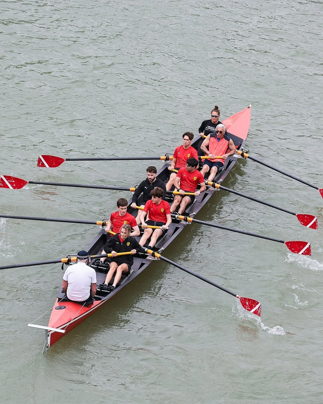 Photo shared by Scuderia Ferrari Driver Academy on April 24, 2026 tagging @rafaccamara88, @dinobeganovic_, @tuukka.taponen, @alba.racing, and @nicco.thedriver. May be an image of boat and text.