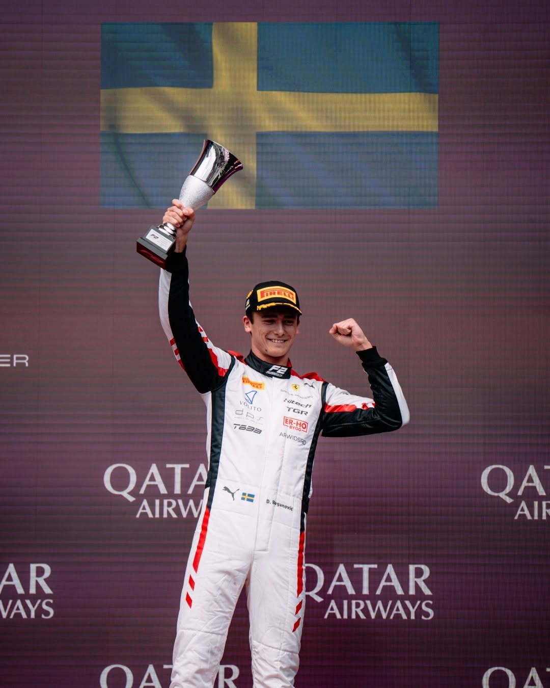 Photo shared by Scuderia Ferrari Driver Academy on January 12, 2026 tagging @dinobeganovic_. May be an image of racing vehicles, helmet and text.