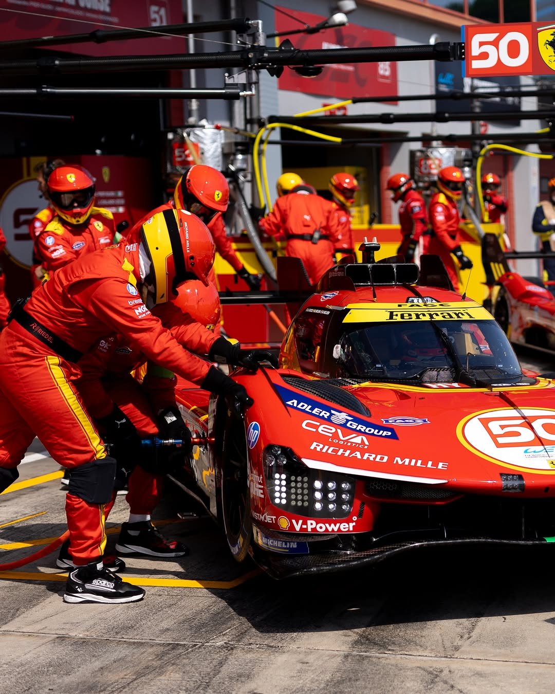 Photo by Ferrari Hypercar on April 27, 2026. May be an image of racing vehicles, race car and text.