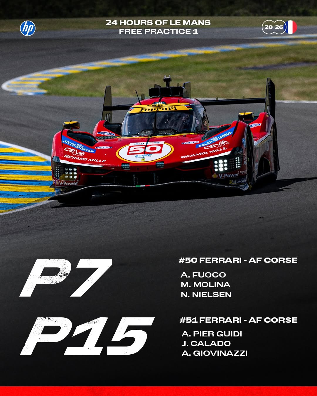 ferrarihypercar 게시물 이미지: The first practice at the #LeMans24 is...