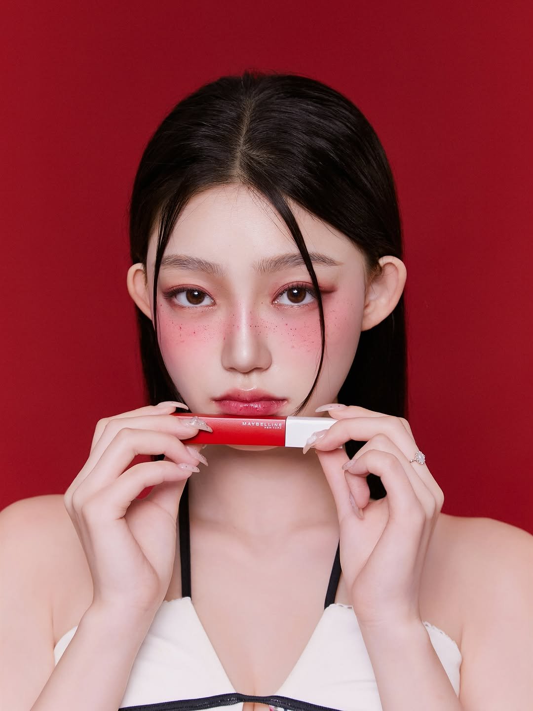 Photo shared by 프로필 사진 전문 | FF STUDIO on August 08, 2025 tagging @maybelline, @donkeyphoto, @yoojaewook__, and @ff__studio_. May be a closeup of 1 person, makeup, lipstick and text.