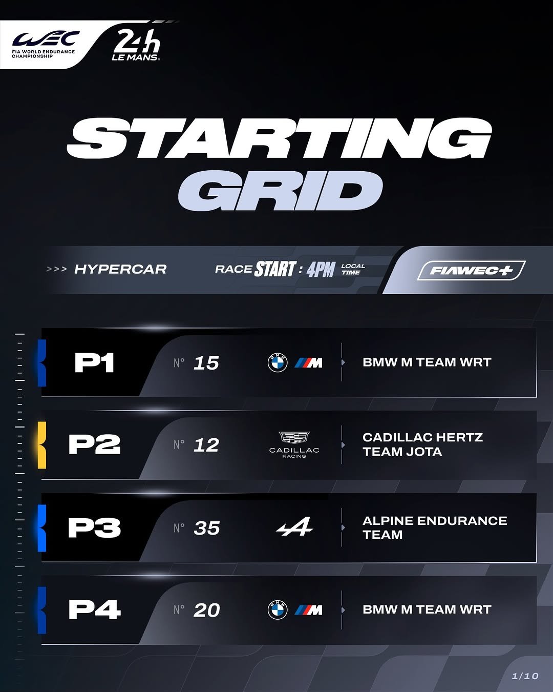 fia.official 게시물 이미지: The most important starting grid of the year 💯...