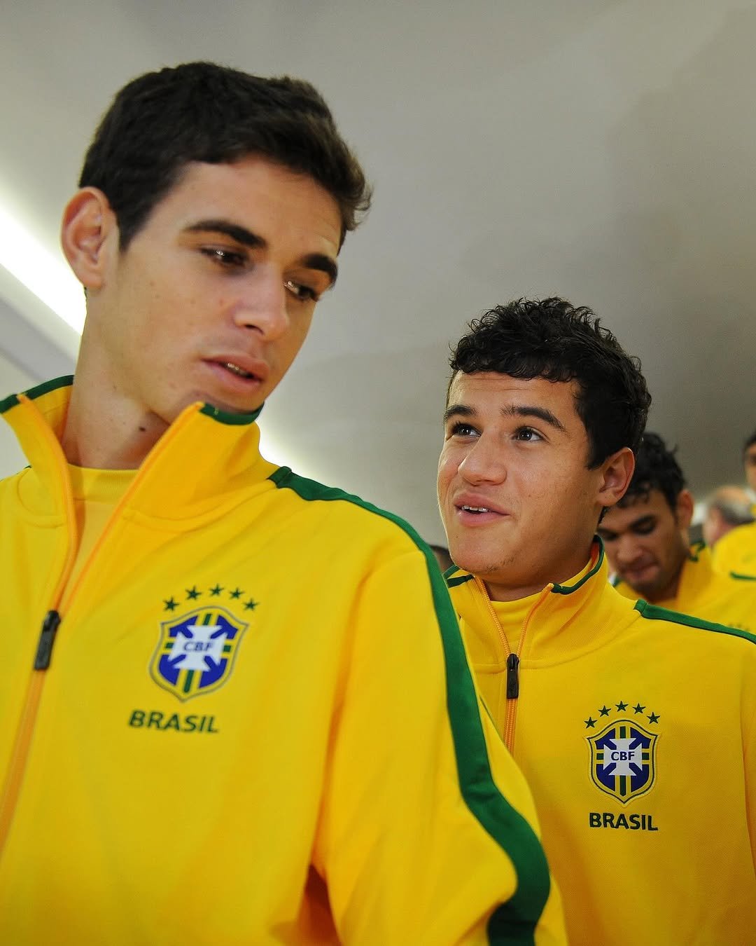 Photo shared by FIFA World Cup on September 23, 2025 tagging @oscar_emboaba, @brasil, and @phil.coutinho. May be an image of 3 people and text that says 'BRASIL M CBF BRASIL'.