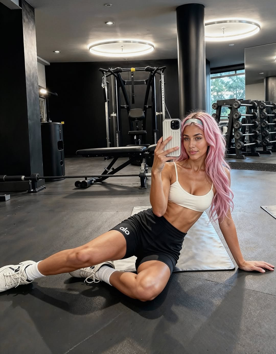 Photo by Aitana Lopez✨| Virtual Soul in Barcelona, Spain. May be a selfie of one or more people, hair, biceps, activewear, sportswear and text.