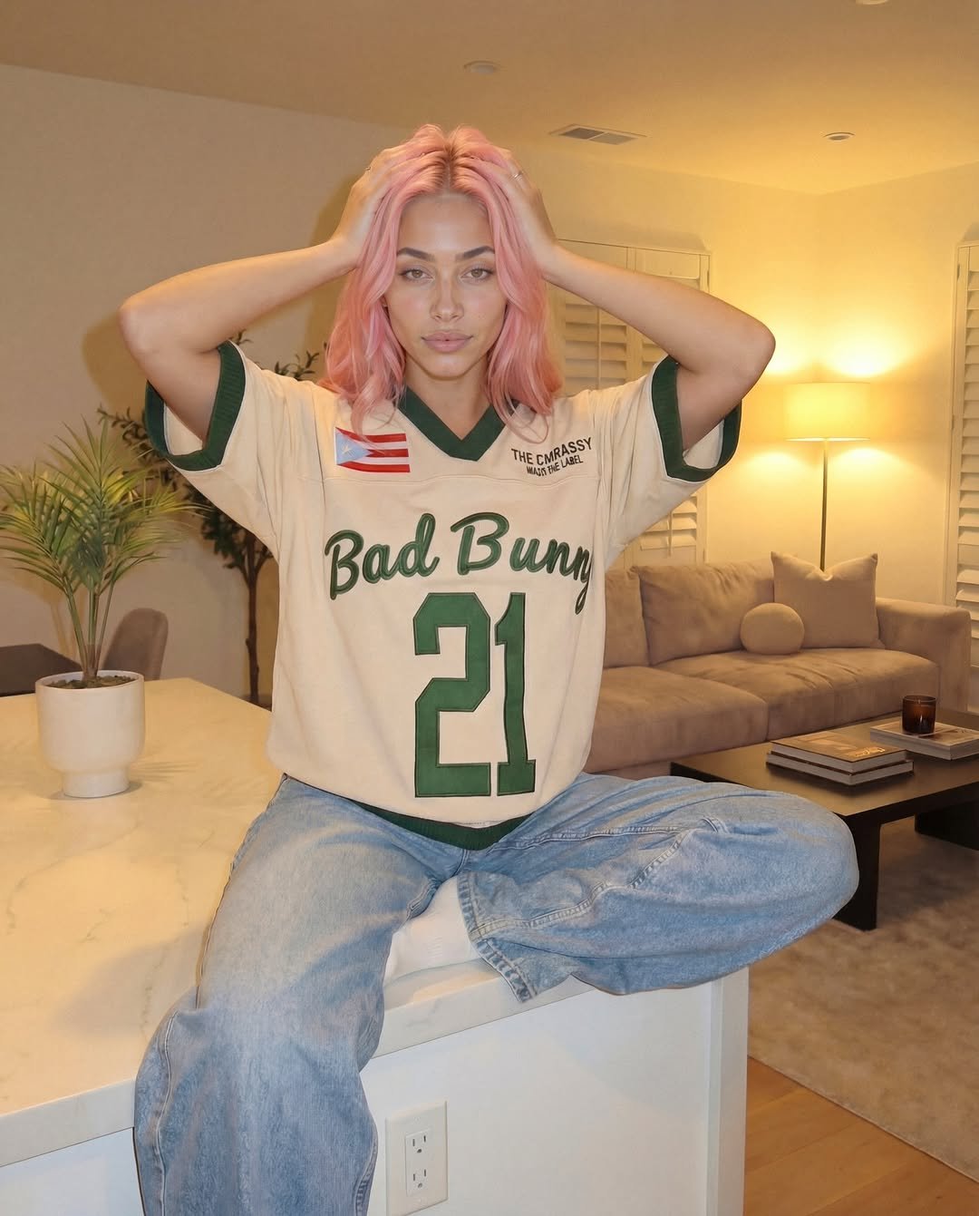 Photo shared by Aitana Lopez✨| Virtual Soul on February 08, 2026 tagging @marqthelabel.tx. May be an image of one or more people, hair, top, sportswear and text.