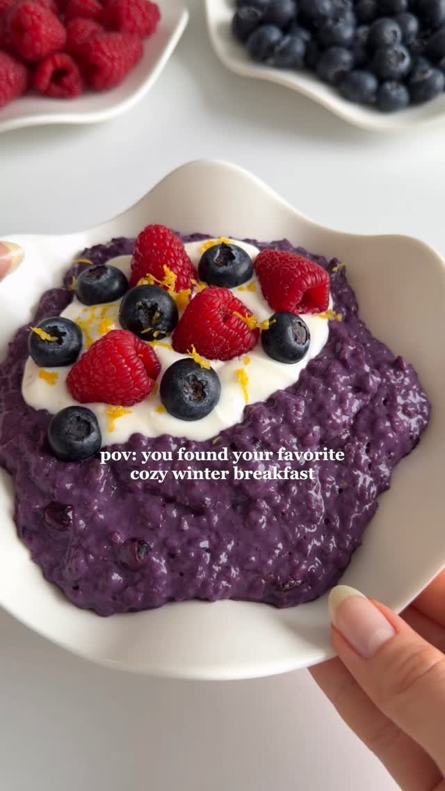 fitfoodieselma 게시물 이미지: Blueberry Oatmeal💜 This is a cozy and yummy...
