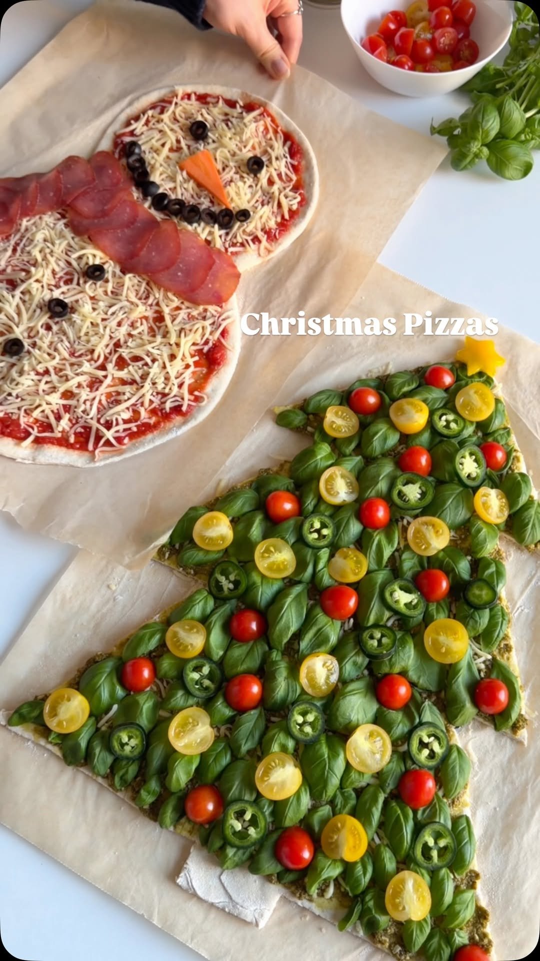 fitfoodieselma 게시물 이미지: Christmas Pizzas🎄⛄️ A fun Christmassy date...