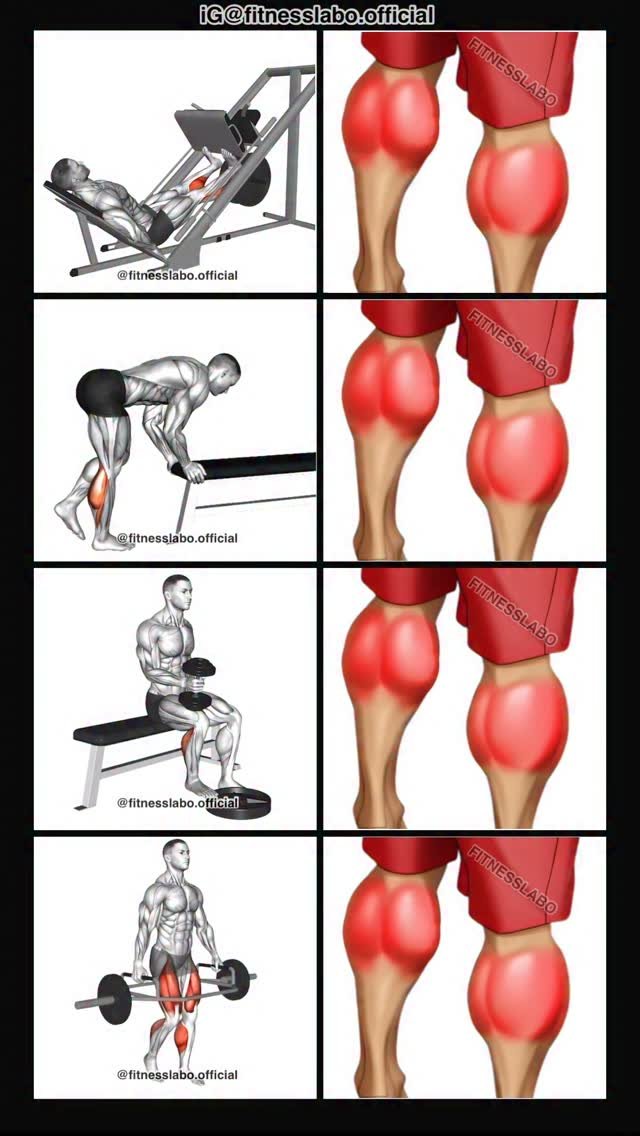 fitnesslabo.official 게시물 이미지: ✅ How to Get Bigger Calves 

① Calf Raise on...